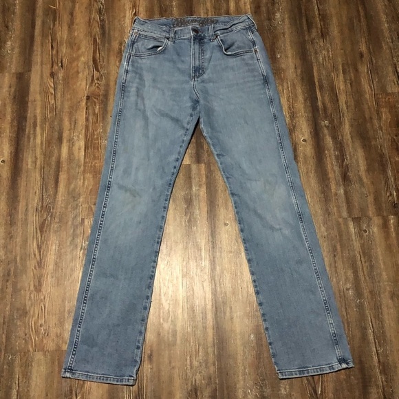 Wrangler Other - Wrangler Slim Straight Jeans Men's 30x34 High Rise Light Wash Western Retro